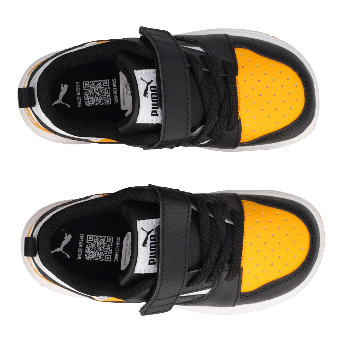 REBOUND V6 LO AC INF Sneakers Bambino Bianche, Gialli e Nere