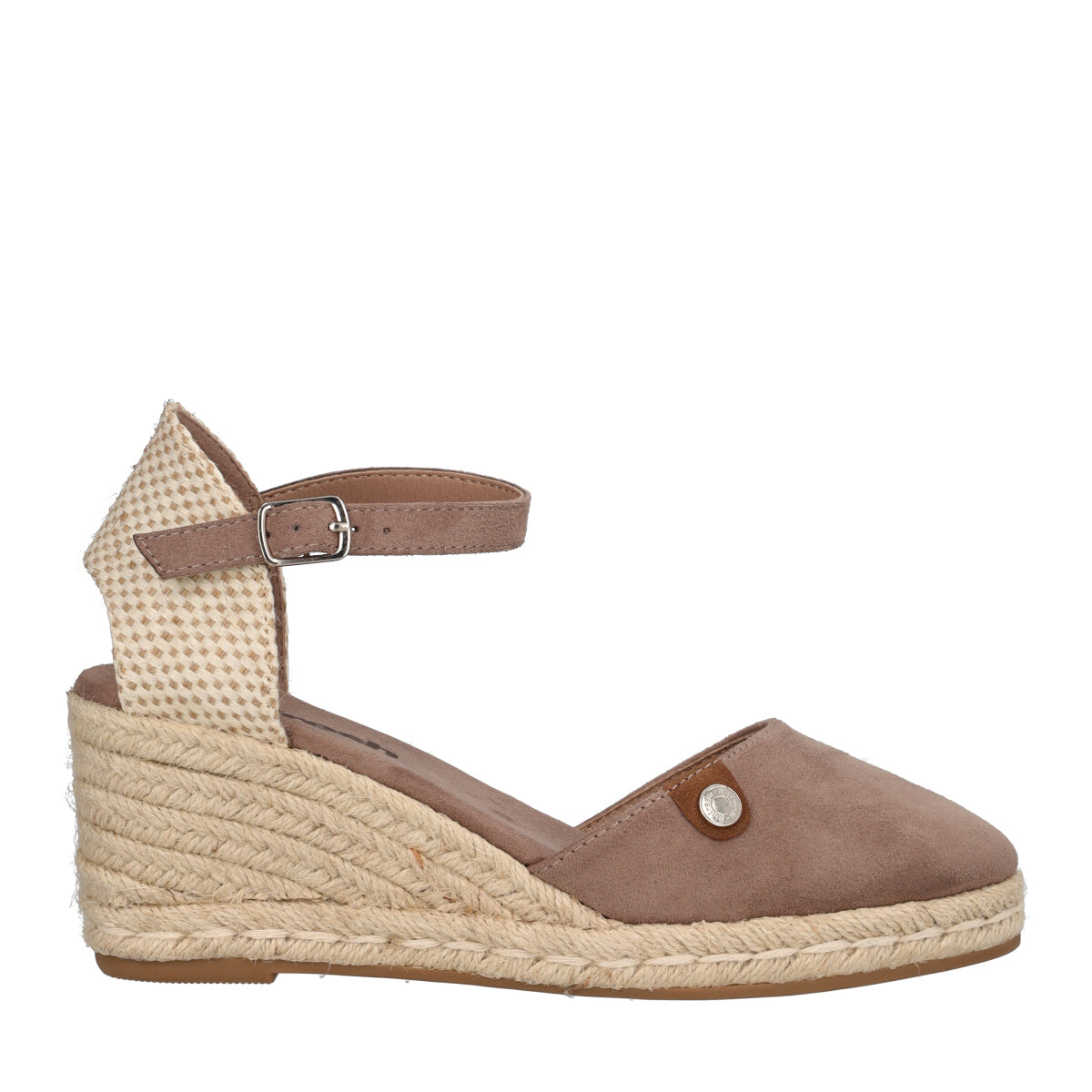 Campesine con zeppa Taupe