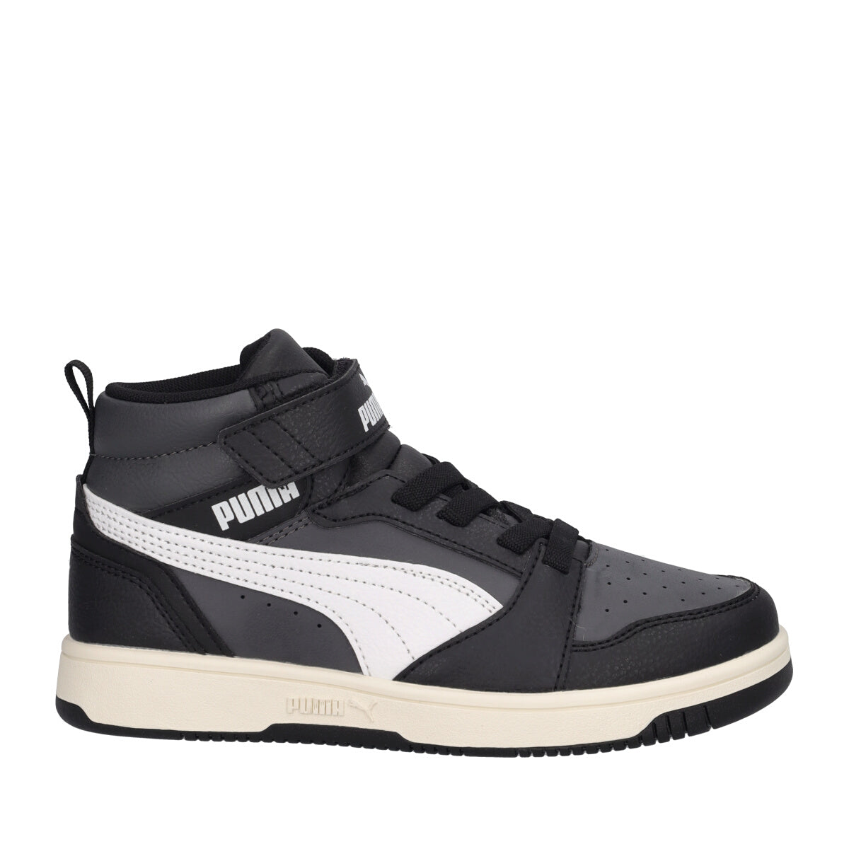 REBOUND V6 MID AC PS Sneakers Junior Grigie, Nere e Bianche