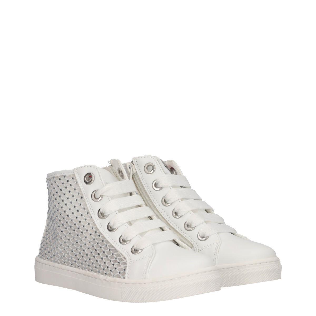 Sneakers Alte Bambina Bianche
