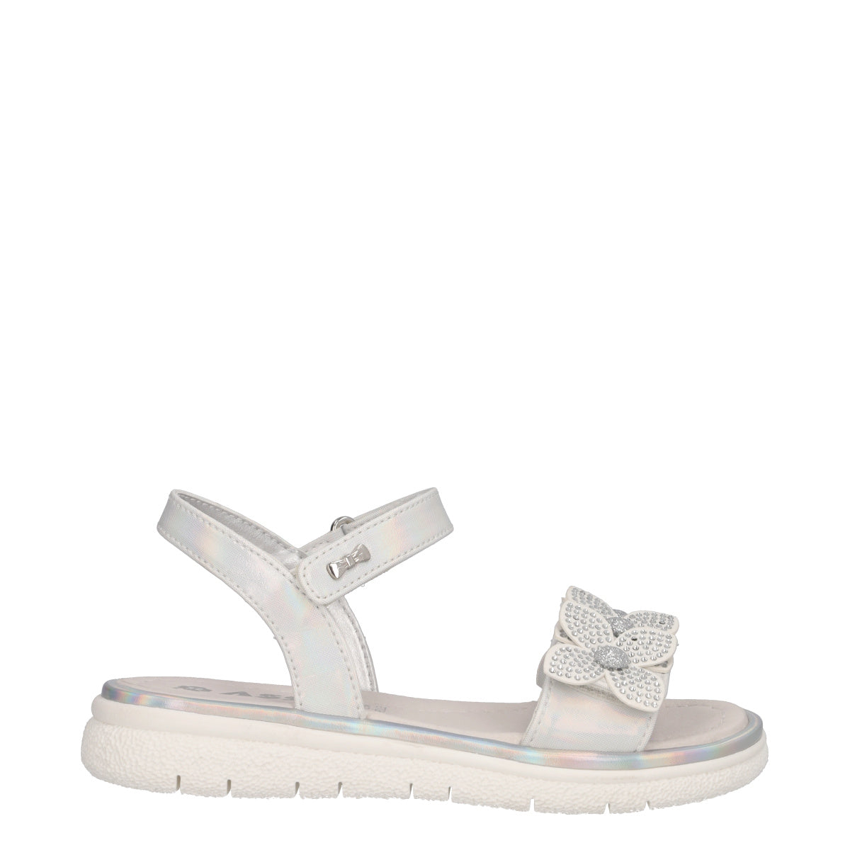 Sandali Bambina Bianchi Metallizzati