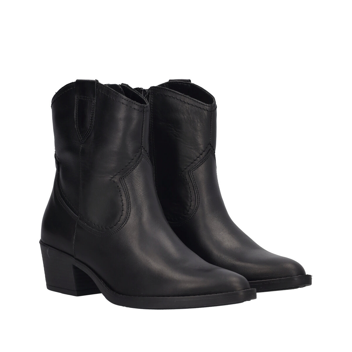 Stivaletti Texani Donna Neri in Pelle