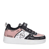 Sneakers Bambina Rosa, Bianche e Nere