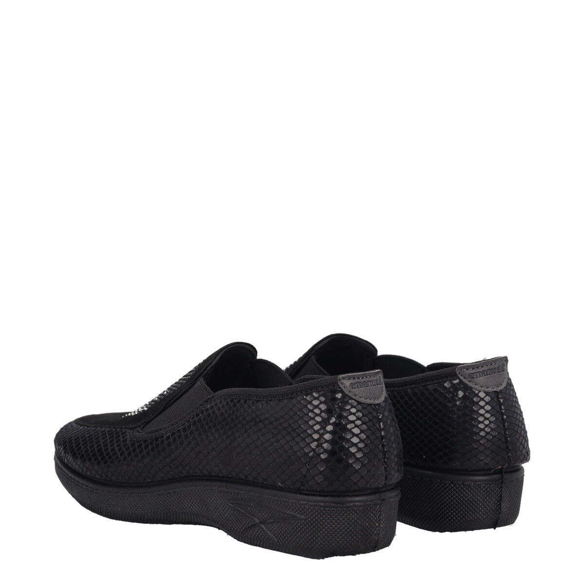 Mocassini Comfort Donna Neri Pitonati