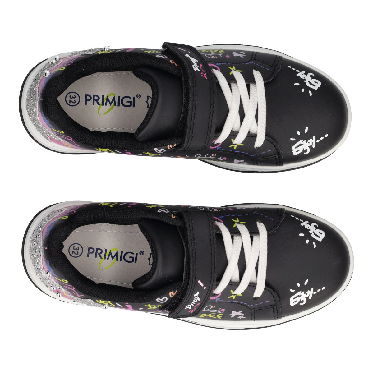 B&G GLAM Sneakers Bambina Nere