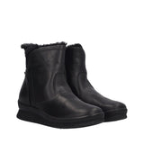 Stivaletti Comfort Donna Neri in Pelle Pianta Larga