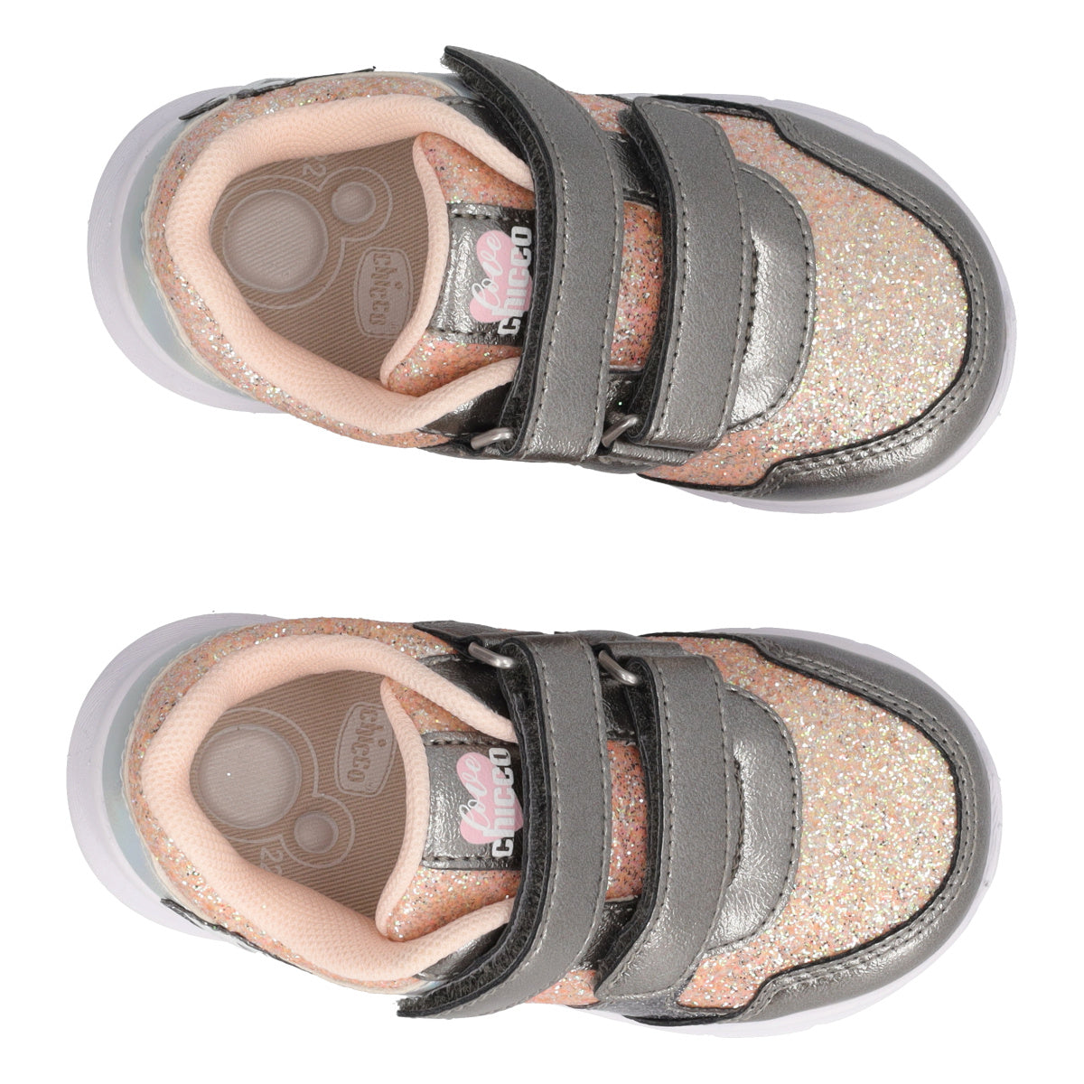 GESIRA Sneakers Bambina Argento e Rosa