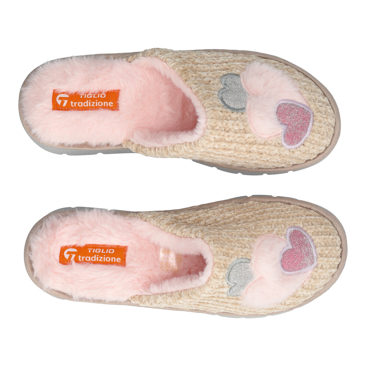 Ciabatte Casa Donna Rosa e Beige