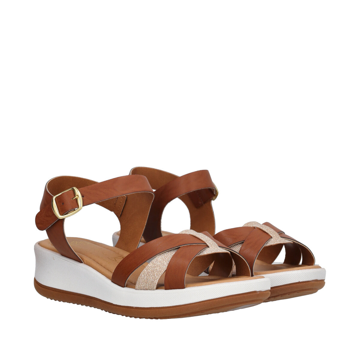 Sandali Donna Marroni e Rame