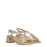 Sandali con Tacco Donna Oro