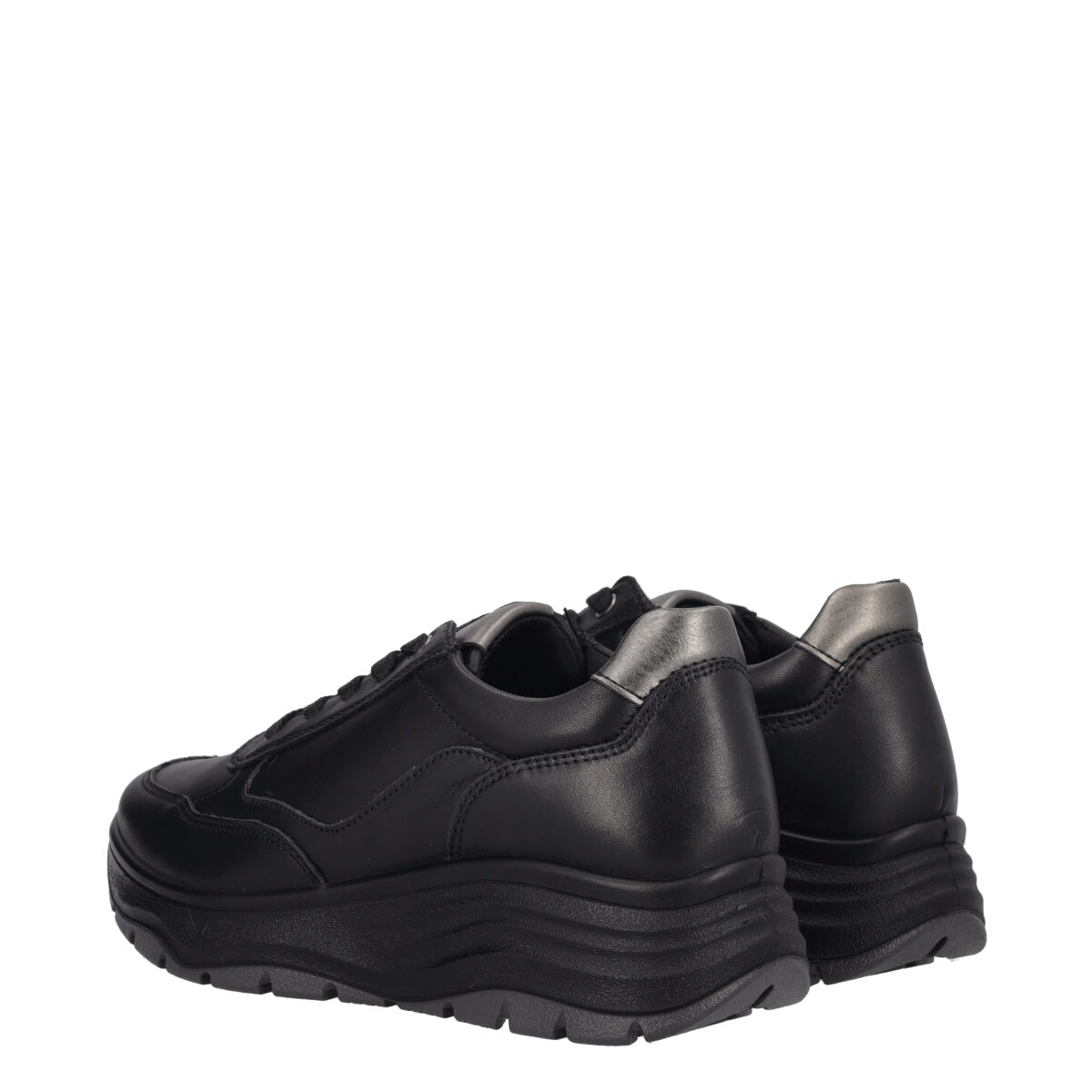 KIM Sneakers Donna Nere in Pelle