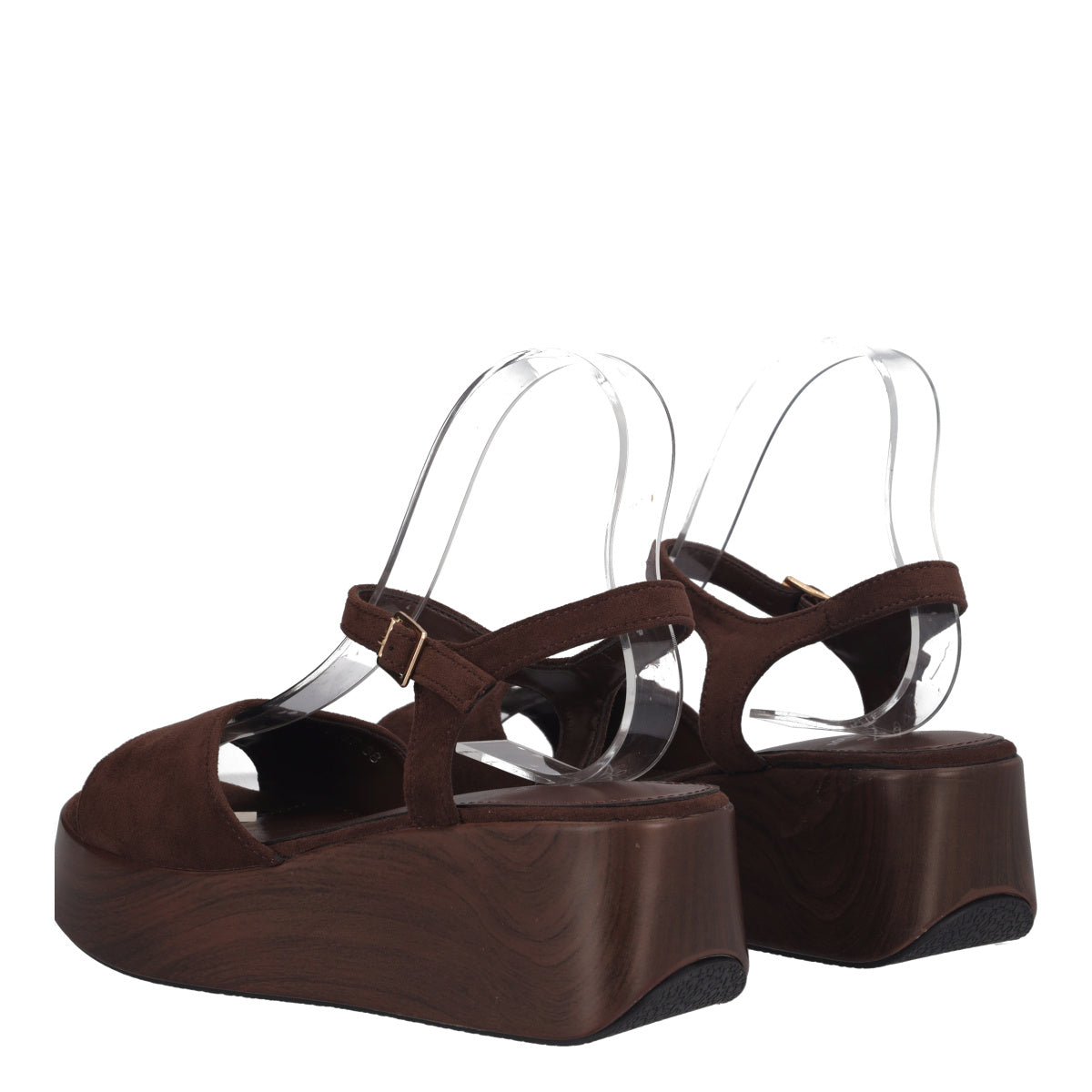Sandalo con Zeppa Donna Marrone