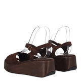 Sandalo con Zeppa Donna Marrone