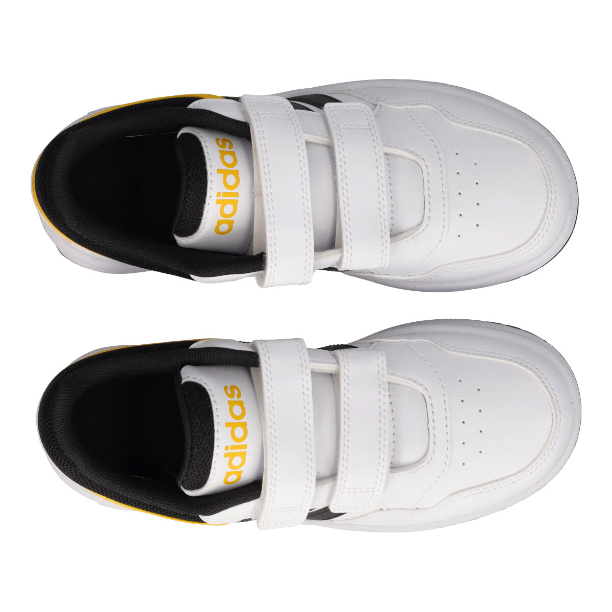 HOOPS 3.0 CF Sneakers Bambino Bianche, Nere e Gialle