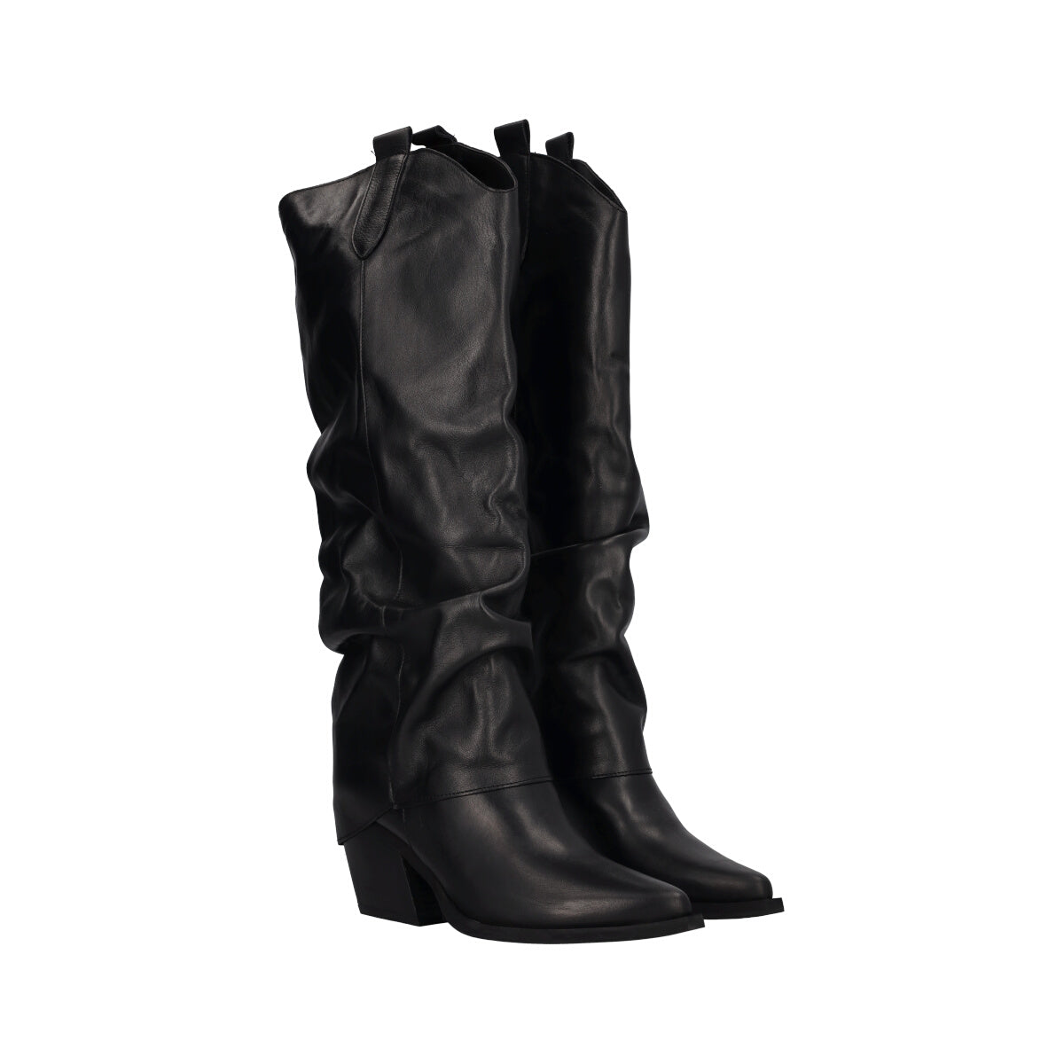 Stivali Donna Neri Texani in Pelle