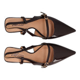 Slingback Donna Marrone in Vernice