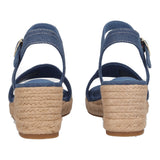 MID WEDGW ESPAD WEBBING Espadrillas Donna Blu