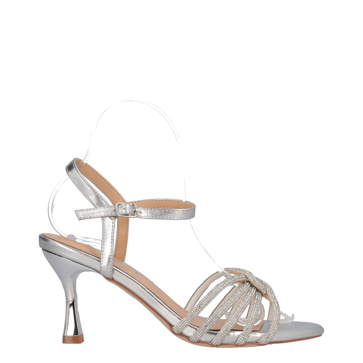 Sandali con tacco Donna Argento