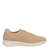KAYLA Sneakers Comfort Donna Beige in Pelle