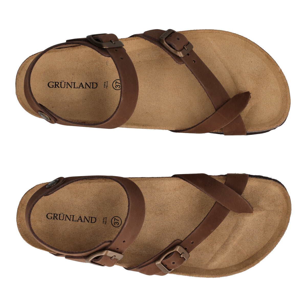 SARA Sandalo Infradito Donna Marrone