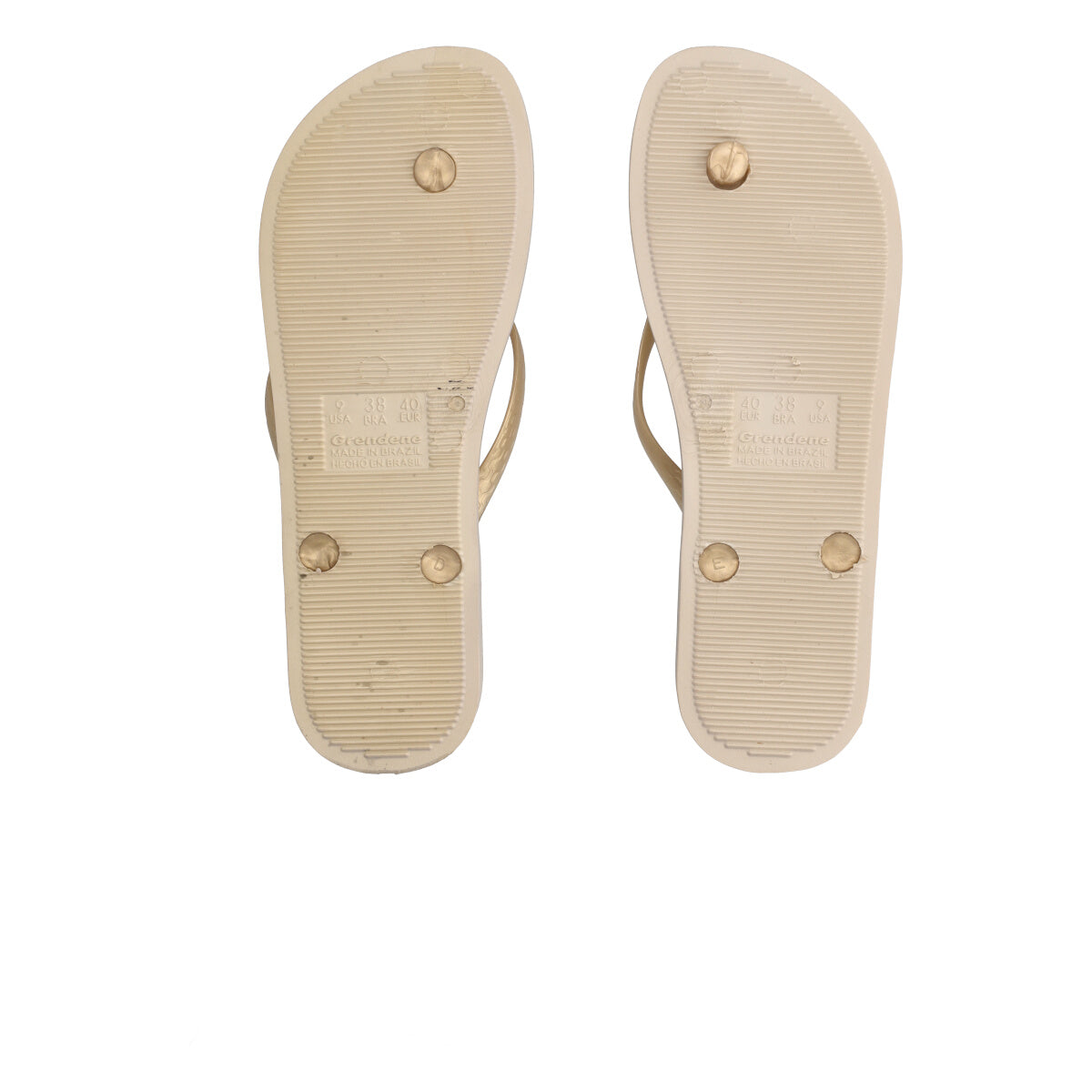 TAN FEM Infradito Donna Beige e Oro