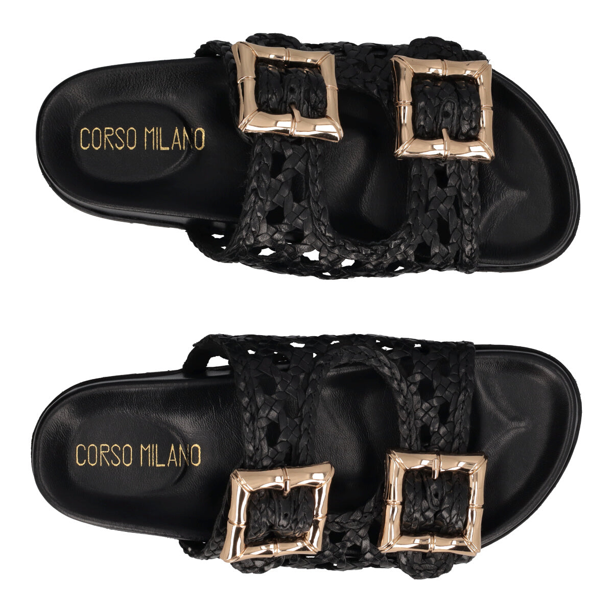 Ciabatte Donna Nere e Oro