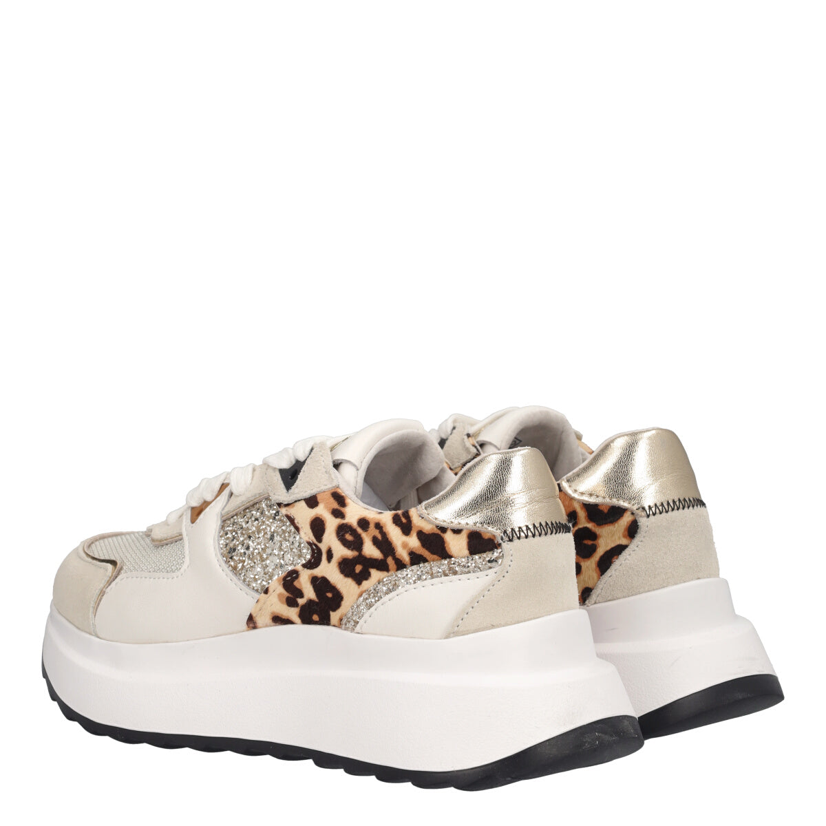 Sneakers Donna Bianche Leopard