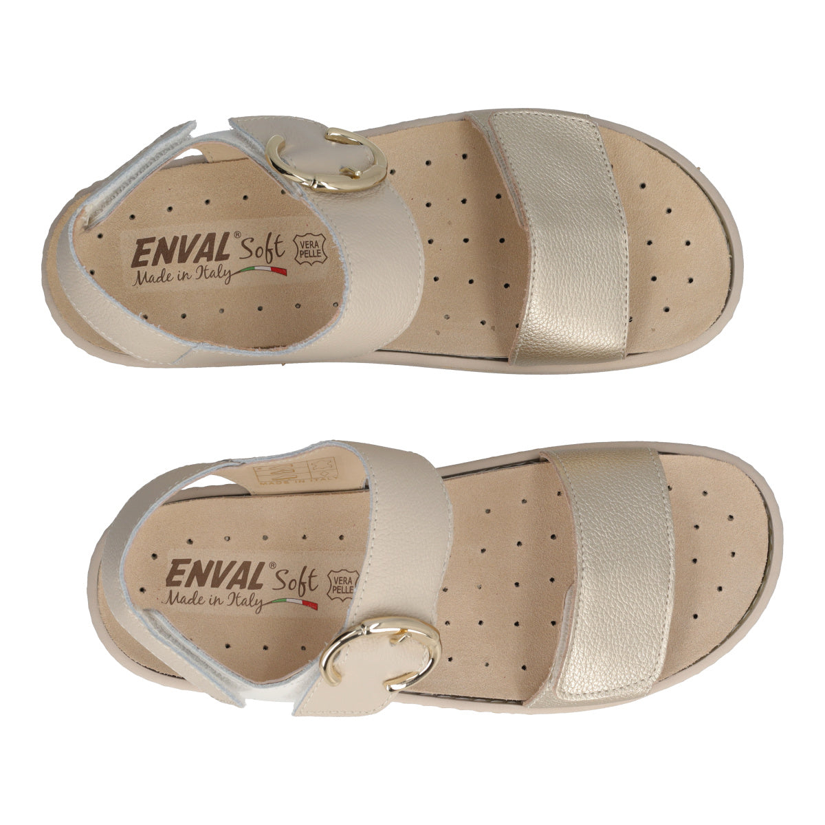 DAYANA Sandali comfort Donna Oro e Beige