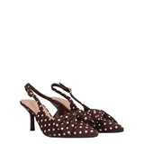 Slingback Donna Marroni Marroni a Pois