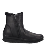 Stivaletti Comfort Donna Neri in Pelle Pianta Larga