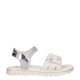 LARA Sandali Bambina Bianchi e Argento