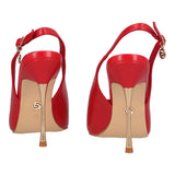 Slingback Donna Rosse e Oro Tacco 11cm