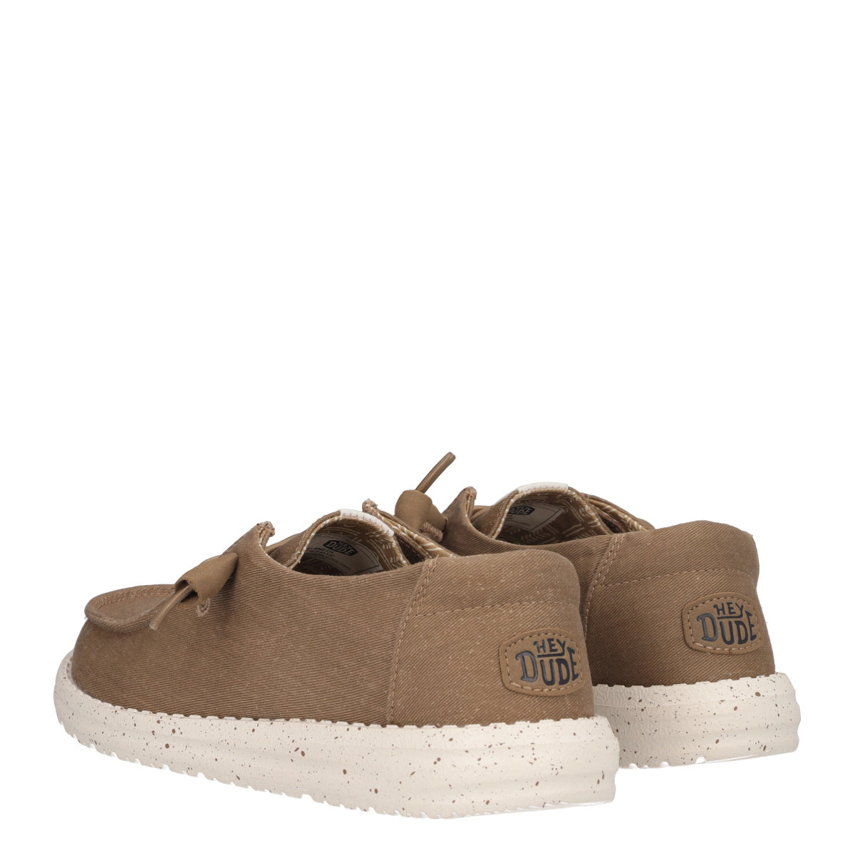 WENDY STRETCH CANVAS Mocassino Slip-on Taupe