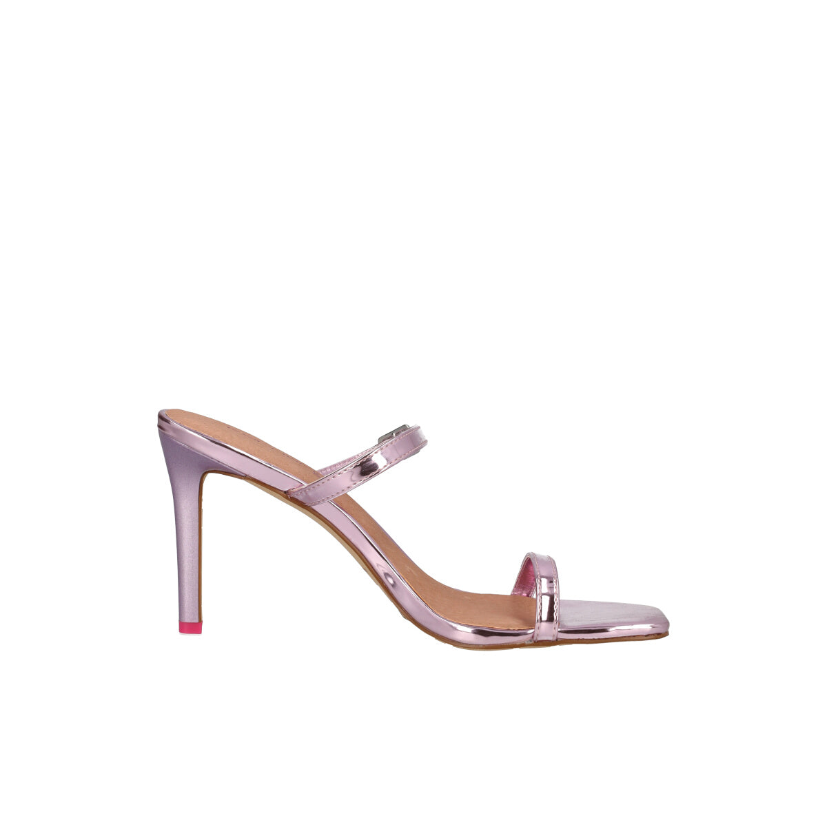 Sandali con Tacco Donna Lilla Metallizzato