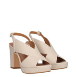 Sandali con Tacco Donna Beige