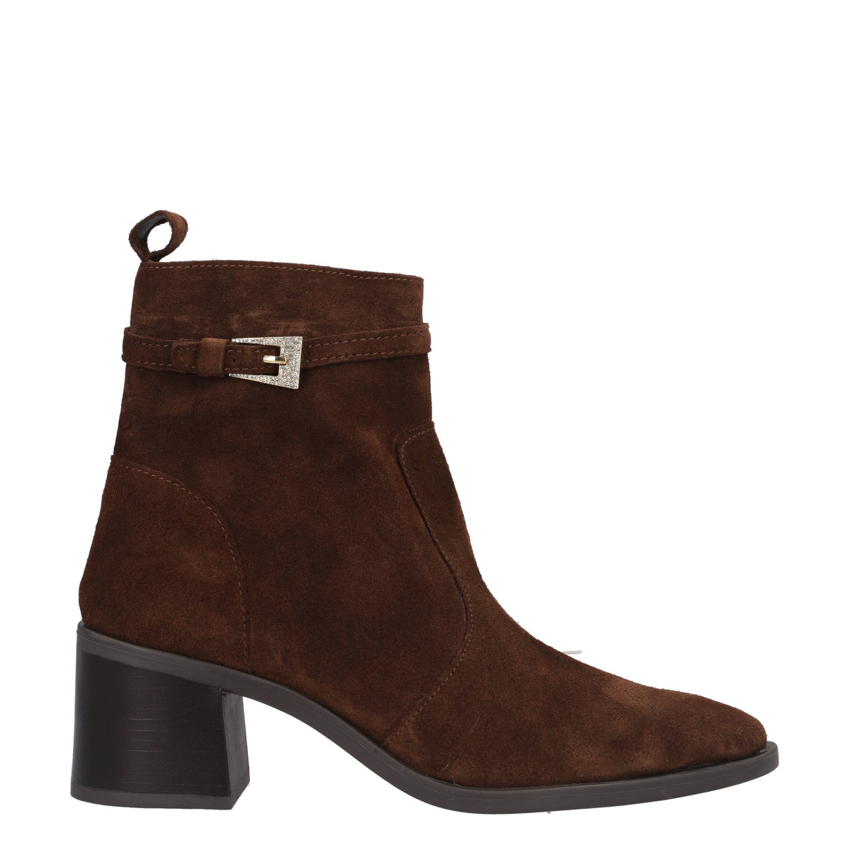 Stivaletti Donna Marroni in Camoscio Tacco 6 cm