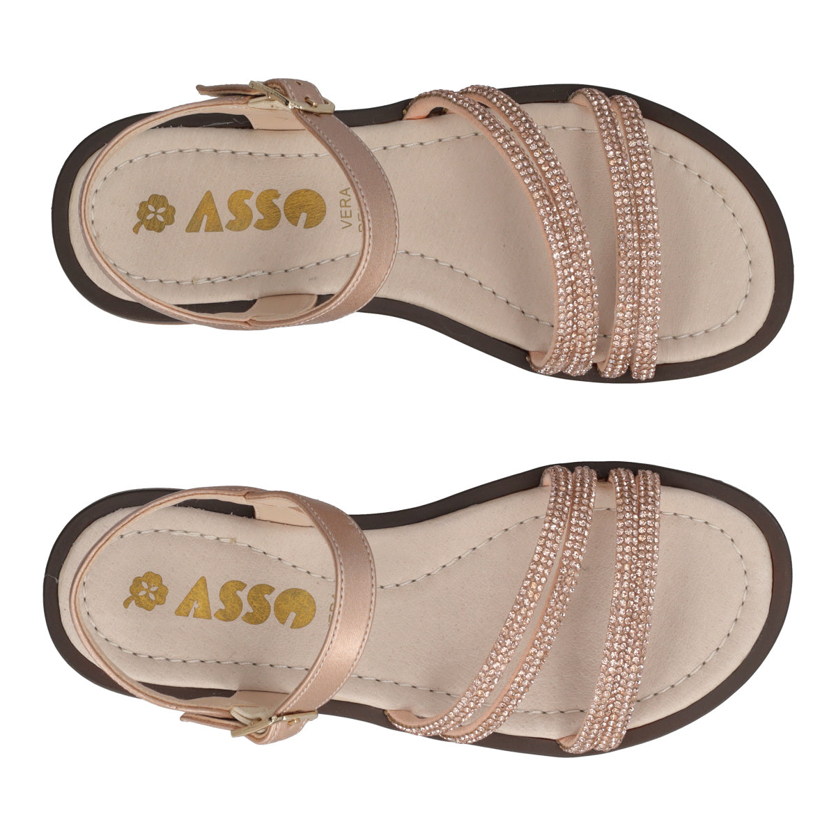 Sandali Bambina Oro Rosa Metallizzato