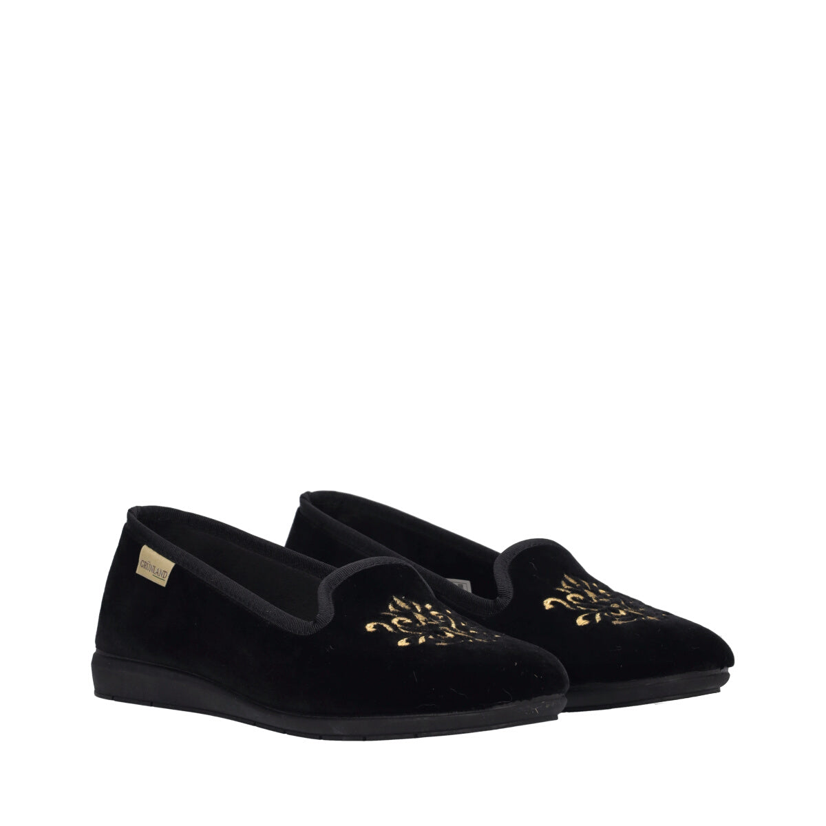 TEXI Pantofola Ballerina Donna Nere e Oro