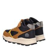 Sneakers Alta Bambino Camel e Nere