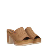 Ciabatte con Tacco Donna Camel