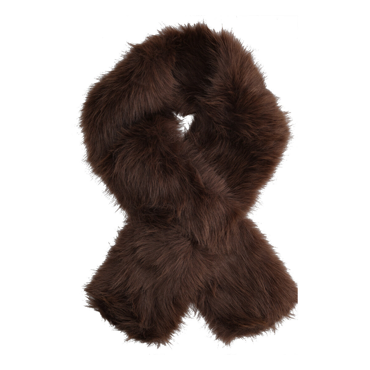Collo pelliccia Donna Marrone