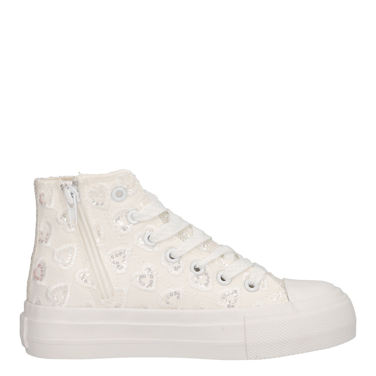 Sneakers Alte Bambina Bianche
