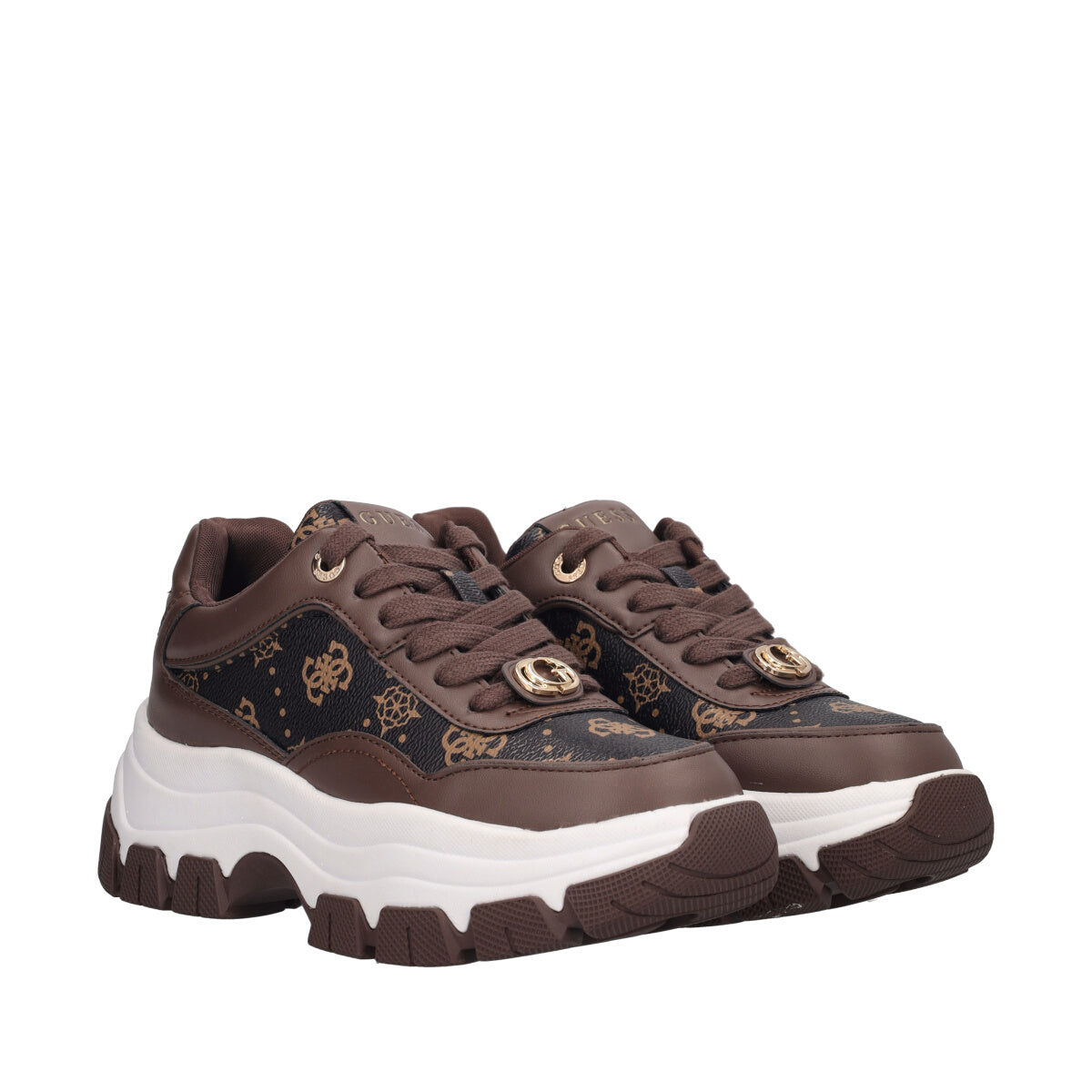 BERRETT2 Sneakers Donna Marroni e Bianche