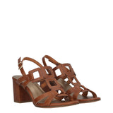 Sandali con Tacco Donna Cognac