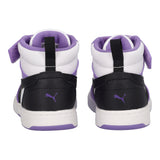 REBOUND V6 MID AC INF Sneakers Bambina Lilla, Bianche e Nere