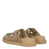 FATEMA2 Ciabatte Donna Beige e Marroni