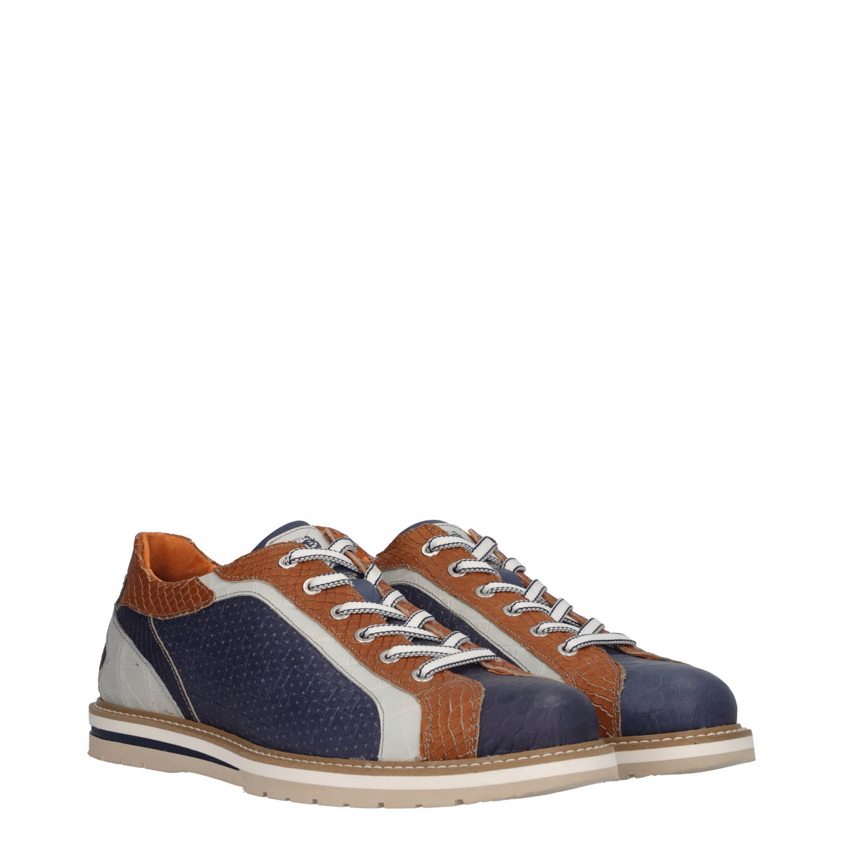 Stringate Uomo Blu e Marroni