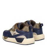 BABY MEGA Sneakers Bambino Blu e Marrone