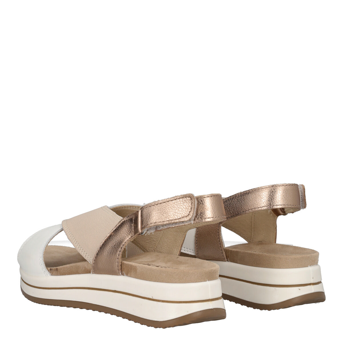 SINDY Sandalo Donna Panna e Bianco
