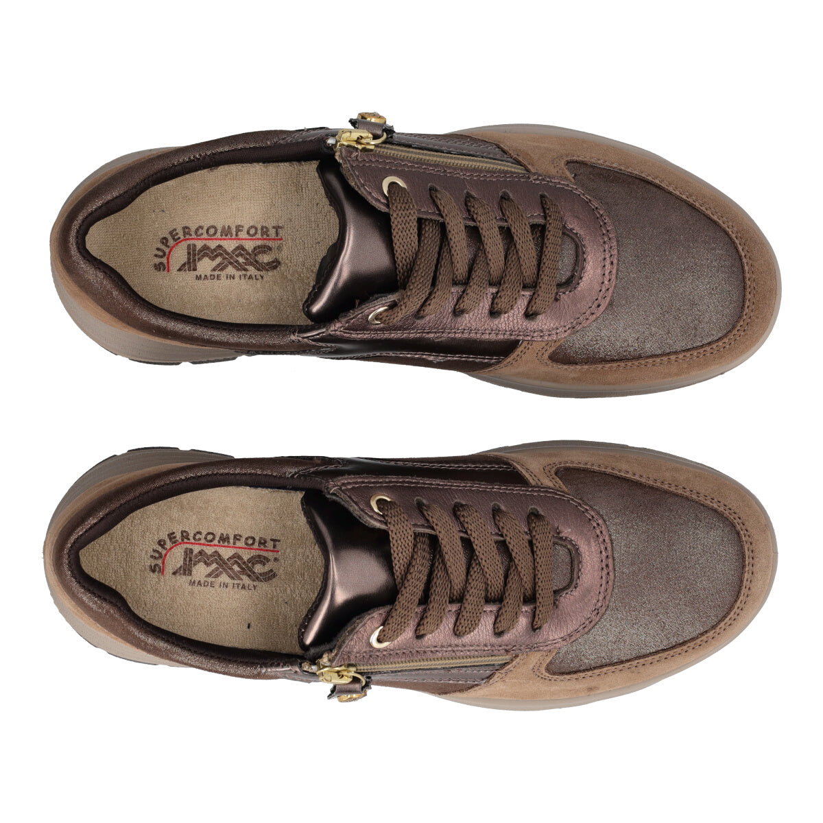 Stringate Comfort Donna Marrone